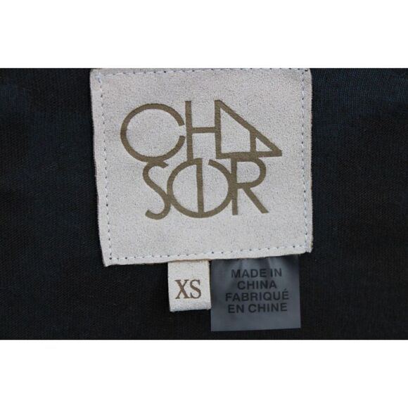 CHASER ANIMAL PRINT LONG SLEEVE V-NECK TOP LEOPARD SHIRT SIZE XS BROWN BLACK - Picture 3 of 5